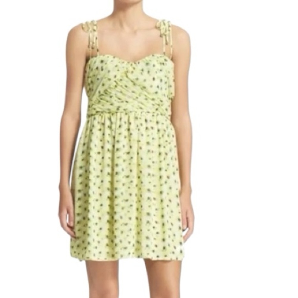 The Kooples Paris, ANEMONE CHIFFON Dress Yellow EUC XXS